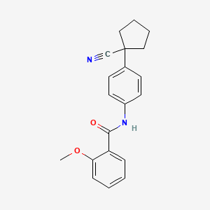 molecular formula C20H20N2O2 B5824198 N-[4-(1-cyanocyclopentyl)phenyl]-2-methoxybenzamide 
