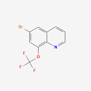 molecular formula C10H5BrF3NO B582420 6-Bromo-8-trifluoromethoxyquinoline CAS No. 1280786-71-1