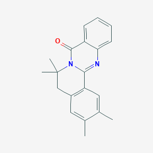 molecular formula C20H20N2O B5824205 2,3,6,6-tetramethyl-5,6-dihydro-8H-isoquino[1,2-b]quinazolin-8-one 