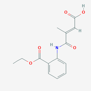 molecular formula C14H15NO5 B5824213 4-{[2-(ethoxycarbonyl)phenyl]amino}-3-methyl-4-oxo-2-butenoic acid 