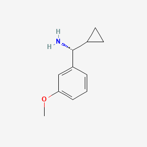 molecular formula C11H15NO B582423 (R)-Cyclopropyl(3-methoxyphenyl)methanamine CAS No. 1212958-89-8