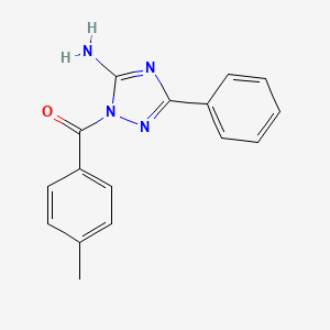 molecular formula C16H14N4O B5824232 1-(4-methylbenzoyl)-3-phenyl-1H-1,2,4-triazol-5-amine 