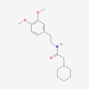 molecular formula C18H27NO3 B5824256 2-cyclohexyl-N-[2-(3,4-dimethoxyphenyl)ethyl]acetamide 