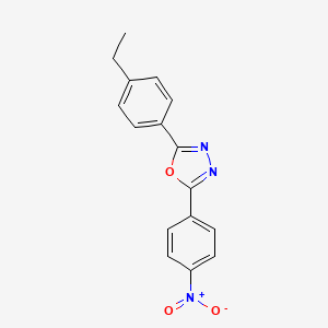 molecular formula C16H13N3O3 B5824266 2-(4-ethylphenyl)-5-(4-nitrophenyl)-1,3,4-oxadiazole 
