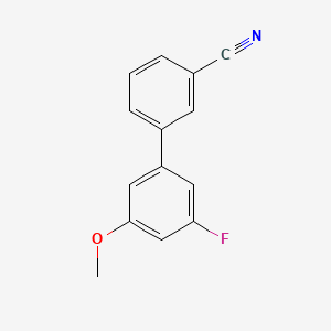 molecular formula C14H10FNO B582427 3-(3-Fluoro-5-methoxyphenyl)benzonitrile CAS No. 1365272-73-6