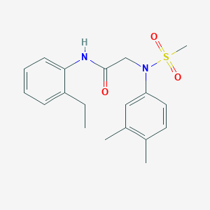 molecular formula C19H24N2O3S B5824271 N~2~-(3,4-dimethylphenyl)-N~1~-(2-ethylphenyl)-N~2~-(methylsulfonyl)glycinamide 