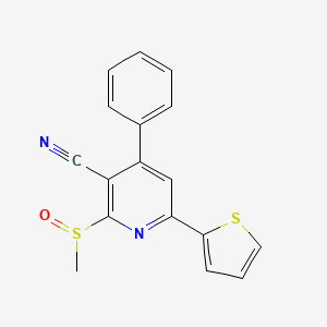 2-(methylsulfinyl)-4-phenyl-6-(2-thienyl)nicotinonitrile