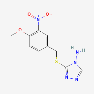 molecular formula C10H11N5O3S B5824293 3-[(4-methoxy-3-nitrobenzyl)thio]-4H-1,2,4-triazol-4-amine 