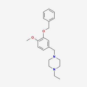 molecular formula C21H28N2O2 B5824297 1-[3-(benzyloxy)-4-methoxybenzyl]-4-ethylpiperazine 