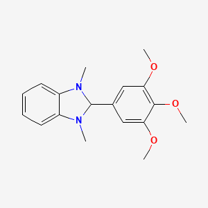 molecular formula C18H22N2O3 B5824301 1,3-dimethyl-2-(3,4,5-trimethoxyphenyl)-2,3-dihydro-1H-benzimidazole CAS No. 5536-77-6