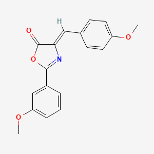 molecular formula C18H15NO4 B5824307 4-(4-methoxybenzylidene)-2-(3-methoxyphenyl)-1,3-oxazol-5(4H)-one 