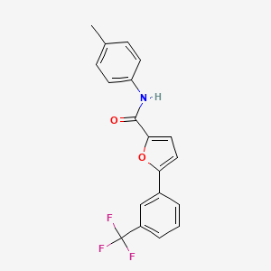 molecular formula C19H14F3NO2 B5824328 N-(4-methylphenyl)-5-[3-(trifluoromethyl)phenyl]-2-furamide 