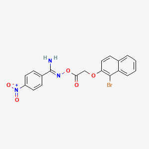 molecular formula C19H14BrN3O5 B5824339 N'-({[(1-bromo-2-naphthyl)oxy]acetyl}oxy)-4-nitrobenzenecarboximidamide 