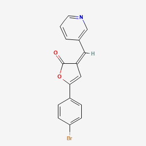 molecular formula C16H10BrNO2 B5824364 5-(4-bromophenyl)-3-(3-pyridinylmethylene)-2(3H)-furanone 