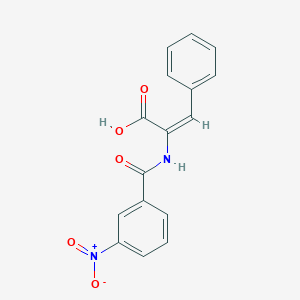 molecular formula C16H12N2O5 B5824365 2-[(3-nitrobenzoyl)amino]-3-phenylacrylic acid 