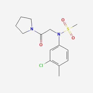 molecular formula C14H19ClN2O3S B5824366 N-(3-chloro-4-methylphenyl)-N-[2-oxo-2-(1-pyrrolidinyl)ethyl]methanesulfonamide 