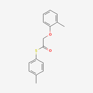 molecular formula C16H16O2S B5824371 S-(4-methylphenyl) (2-methylphenoxy)ethanethioate 