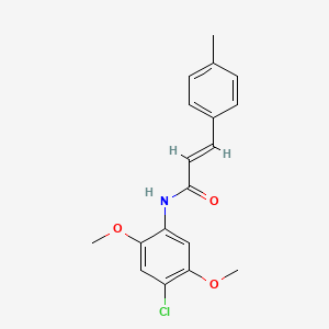 molecular formula C18H18ClNO3 B5824404 N-(4-chloro-2,5-dimethoxyphenyl)-3-(4-methylphenyl)acrylamide 