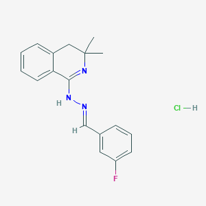 molecular formula C18H19ClFN3 B5824406 3-fluorobenzaldehyde (3,3-dimethyl-3,4-dihydro-1(2H)-isoquinolinylidene)hydrazone hydrochloride 