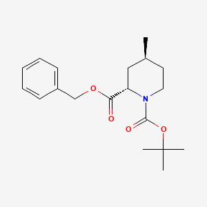 molecular formula C19H27NO4 B582441 trans-2-Benzyl 1-tert-butyl 4-methylpiperidine-1,2-dicarboxylate CAS No. 339183-92-5