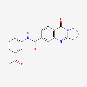 molecular formula C20H17N3O3 B5824413 N-(3-acetylphenyl)-9-oxo-1,2,3,9-tetrahydropyrrolo[2,1-b]quinazoline-6-carboxamide 