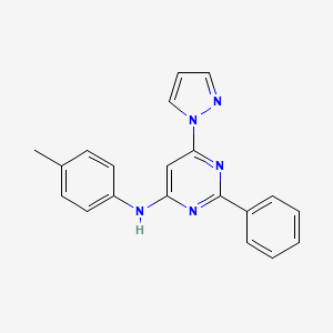 N-(4-methylphenyl)-2-phenyl-6-(1H-pyrazol-1-yl)-4-pyrimidinamine