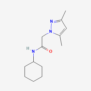 molecular formula C13H21N3O B5824430 N-cyclohexyl-2-(3,5-dimethyl-1H-pyrazol-1-yl)acetamide 