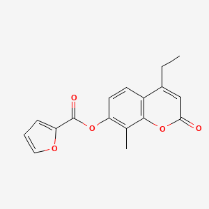 molecular formula C17H14O5 B5824464 4-ethyl-8-methyl-2-oxo-2H-chromen-7-yl 2-furoate 