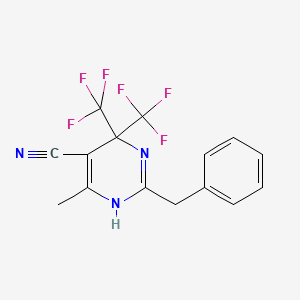 molecular formula C15H11F6N3 B5824474 2-benzyl-6-methyl-4,4-bis(trifluoromethyl)-1H-pyrimidine-5-carbonitrile 