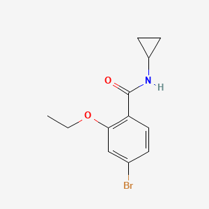 molecular formula C12H14BrNO2 B582449 4-Bromo-N-cyclopropyl-2-ethoxybenzamide CAS No. 1262011-20-0