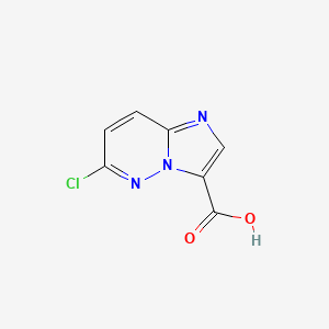 molecular formula C7H4ClN3O2 B582450 6-Chloroimidazo[1,2-b]pyridazine-3-carboxylic acid CAS No. 1208084-53-0
