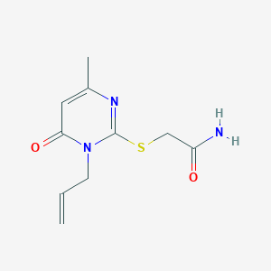 molecular formula C10H13N3O2S B5824519 2-[(1-allyl-4-methyl-6-oxo-1,6-dihydro-2-pyrimidinyl)thio]acetamide 