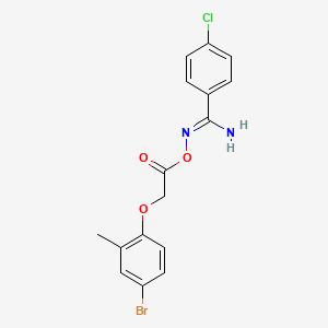 N'-{[(4-bromo-2-methylphenoxy)acetyl]oxy}-4-chlorobenzenecarboximidamide