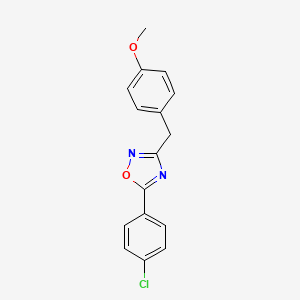 molecular formula C16H13ClN2O2 B5824553 1,2,4-Oxadiazole, 5-(4-chlorophenyl)-3-[(4-methoxyphenyl)methyl]- 