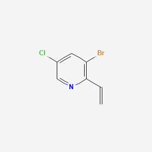 molecular formula C7H5BrClN B582456 3-Bromo-5-chloro-2-vinylpyridine CAS No. 1256793-12-0