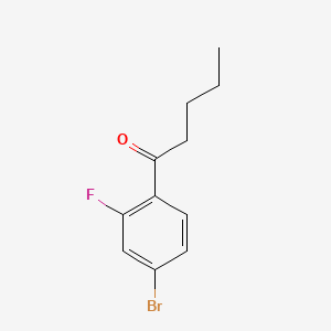 B582457 1-(4-Bromo-2-fluorophenyl)pentan-1-one CAS No. 1311197-91-7