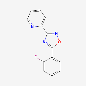 molecular formula C13H8FN3O B5824629 2-[5-(2-fluorophenyl)-1,2,4-oxadiazol-3-yl]pyridine 