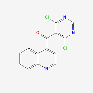 molecular formula C14H7Cl2N3O B582464 (4,6-Dichloropyrimidin-5-yl)(quinolin-4-yl)methanone CAS No. 1260784-20-0