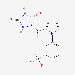 molecular formula C15H10F3N3O2 B5824641 (5E)-5-({1-[3-(trifluoromethyl)phenyl]-1H-pyrrol-2-yl}methylidene)imidazolidine-2,4-dione 