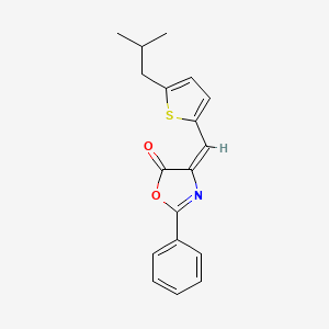 molecular formula C18H17NO2S B5824642 (4E)-4-[[5-(2-methylpropyl)thiophen-2-yl]methylidene]-2-phenyl-1,3-oxazol-5-one 