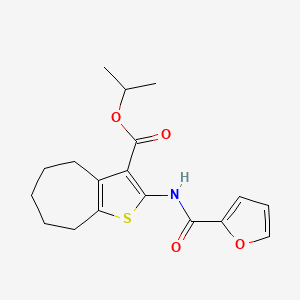 ISOPROPYL 2-[(2-FURYLCARBONYL)AMINO]-5,6,7,8-TETRAHYDRO-4H-CYCLOHEPTA[B]THIOPHENE-3-CARBOXYLATE