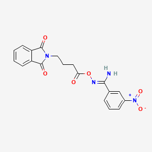 N'-{[4-(1,3-dioxo-1,3-dihydro-2H-isoindol-2-yl)butanoyl]oxy}-3-nitrobenzenecarboximidamide