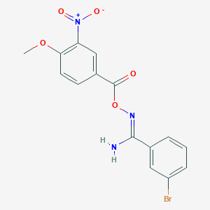 molecular formula C15H12BrN3O5 B5824703 3-bromo-N'-[(4-methoxy-3-nitrobenzoyl)oxy]benzenecarboximidamide 