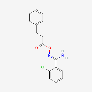 molecular formula C16H15ClN2O2 B5824706 2-chloro-N'-[(3-phenylpropanoyl)oxy]benzenecarboximidamide 