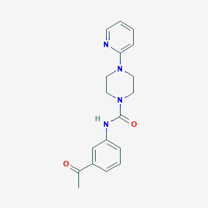 molecular formula C18H20N4O2 B5824709 N-(3-acetylphenyl)-4-(pyridin-2-yl)piperazine-1-carboxamide 