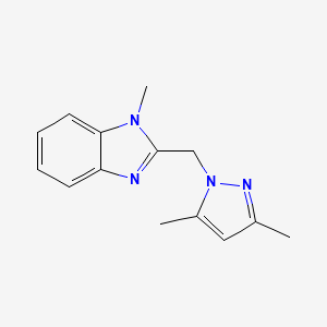 2-[(3,5-dimethyl-1H-pyrazol-1-yl)methyl]-1-methyl-1H-benzimidazole