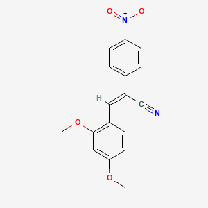 molecular formula C17H14N2O4 B5824721 3-(2,4-dimethoxyphenyl)-2-(4-nitrophenyl)acrylonitrile 