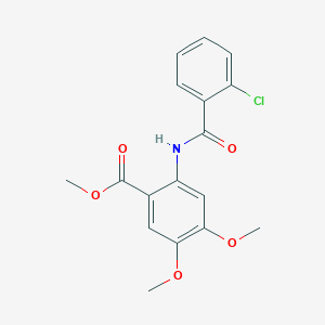 molecular formula C17H16ClNO5 B5824727 methyl 2-[(2-chlorobenzoyl)amino]-4,5-dimethoxybenzoate 