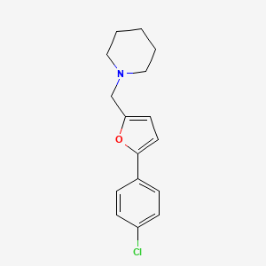 molecular formula C16H18ClNO B5824749 1-{[5-(4-chlorophenyl)-2-furyl]methyl}piperidine 