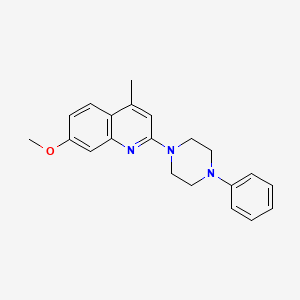 7-methoxy-4-methyl-2-(4-phenyl-1-piperazinyl)quinoline